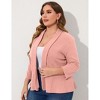 YESFASHION Women Plus Size Casual Blazer Open Front Long Sleeve Work Office Cardigan Jackets - 2 of 3