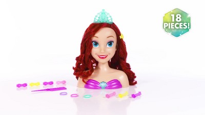 Disney Princess Moana Styling Head, 18-pieces, Pretend Play, Kids Toys for  Ages 3 up