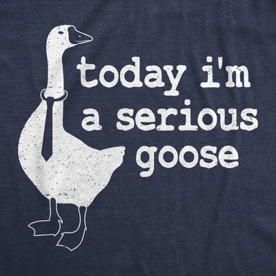 Мужские футболки Crazy Dog T-Shirts, Inc. Mens Today I'm a Serious Goose Funny T Shirt Mens Office Shirt Animal Tee for Guys - Crazy Dog Men's T Shirt for Animal Lovers Navy S — фото 2
