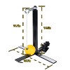 PLAYAPUT Portable Baseball Swing Trainer with a Tethered Ball. Ideal for both baseball and softball, Yellow and Black - 3 of 4