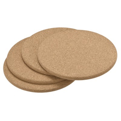 Unique Bargains Cork Round Edge Durable Soft to the Touch Coasters