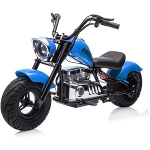 36V Kids Electric Motorcycle, 350W Off-Road Dirt Bike, Ride On Electric Motorcycle with Removable Training Wheels, Spring Suspension, Music - 1 of 4