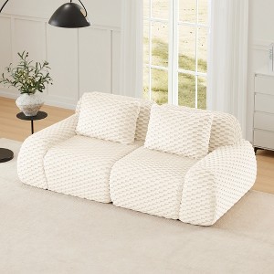 82'' Flannelette Boneless Modular 2-Seater Sofa with Deep Seat, Anti-Slip Design and No Assembly Required - 1 of 4