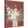 23"x28" Warm Flowers in Glass Vase by Patricia Pinto Framed Canvas Wall Art Print Bronze - Amanti Art: Hand-Stretched, Polystyrene Float Frame - 2 of 4