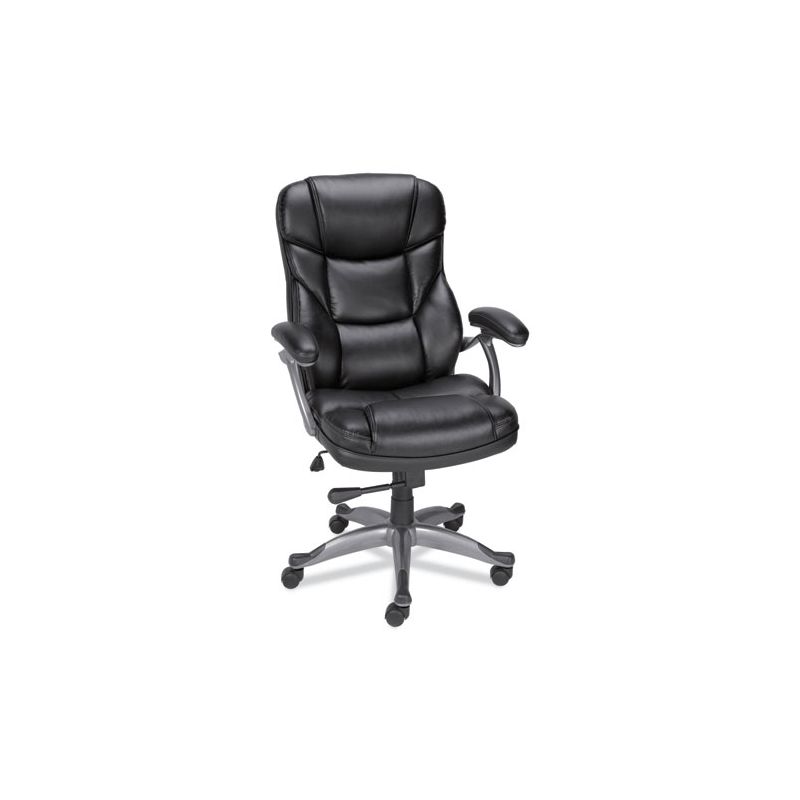 Alera Alera Birns Series High-Back Task Chair, Supports Up to 250 lb, 18.11" to 22.05" Seat Height, Black Seat/Back, Chrome Base, 4 of 7