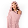 Comfy Cubs Muslin Adult Hooded Towel - Large, Absorbent Hooded Bath Towels for Adults, Stylish Towel with Hood - 2 of 4