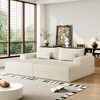102" Oversized Cloud Sectional Lounge Chaise, Corduroy Reclining Sleeper Sofa Bed, Plush Loveseat Chair, No Assembly, for Living Room & Bedroom - 2 of 4
