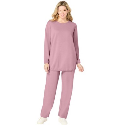 Woman Within Plus Size Petite Fleece Sweatshirt Set