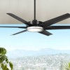 65" Minka Aire Deco Coal Outdoor Rated CCT LED Ceiling Fan with Remote - 2 of 4