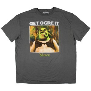 Shrek Men's Get Ogre It Character Design Adult Short Sleeve T-Shirt - 1 of 3