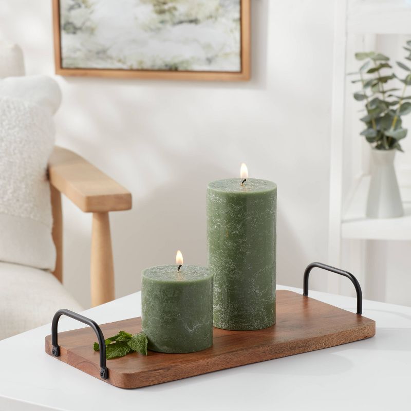 Pillar Candle Water Mint & Eucalyptus Green - Threshold™, 3 of 5