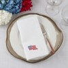 Saro Lifestyle Table Napkins With Embroidered American Flag Design (Set of 4) - 3 of 3