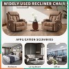 Recliner Rocking Chairs with Massage and Heat, Wide Comfy Sofa Couch with Side Pockets and Cup Holder for Bedroom - 2 of 4