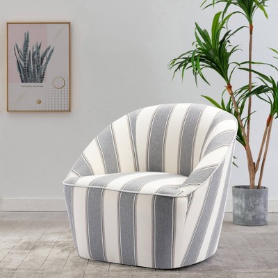 Barrel Swivel Chair Gray Striped Wovenbyrd Modern Upholstered No   GUEST 1a1e8a4c Edf4 4fa3 Bd8b C95d8500f4b5