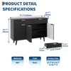 47" Sideboard Buffet Cabinet with Storage, Farmhouse Kitchen Storage Pantry, Adjustable Shelf - 2 of 4