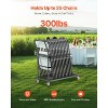 VEVOR Folding Chair Rack, 300 LBS Capacity, L-shape Vertical Placement Chair Cart for 25 Chairs, Heavy-duty Metal Chair Storage Dolly, Matte Black - 3 of 4