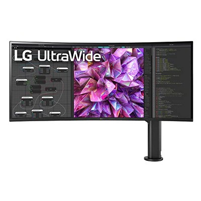 Manufacturer Refurbished LG 38WQ88C-W 37.5" UW4K (3840x1600) 75Hz 1ms Curved IPS FreeSync Monitor, Black