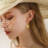 14K Gold & Sterling Silver Heart Drop Earrings | Hypoallergenic French Style for Women - 4 of 4
