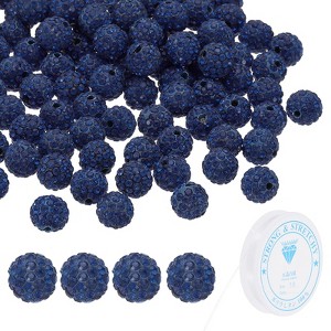 Unique Bargains Round Rhinestone Clay Beads with Elastic String for Jewelry Making 120 Pcs - 1 of 4