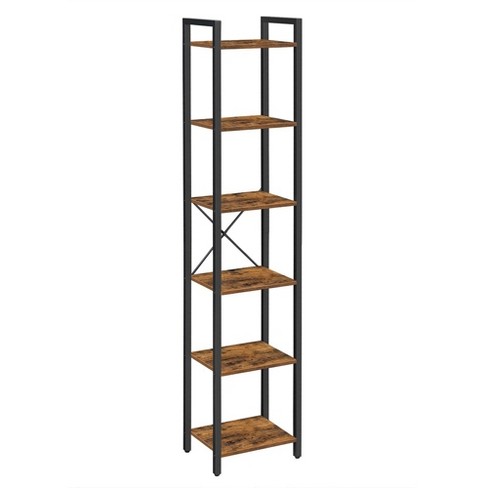 Bookshelf, 6-Tier Bookcase, Tall Display Shelf, Freestanding Storage Shelf,  Room Divider, for Home Office, Living Room, Bedroom