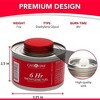 GasOne 6+ Hour Chafing Fuel - Food Warmer for Chafing Dish Buffet Set - Liquid Safe Fuel With Wick & Lid Opener (Pack of 12) - 2 of 4