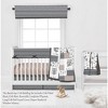 Bacati - Owls in the Woods Beige/Gray 6 pc Crib Bedding Set with Long Rail Guard Cover - 3 of 4