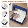 Unique Bargains PU Leather Soft  Travel 2 Slot Watch 1 Necklace 1 Ring 2 Earrings Storage Case - 3 of 4