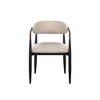 Beige and Black Armchair with Open Back (Set of 2) - 2 of 4