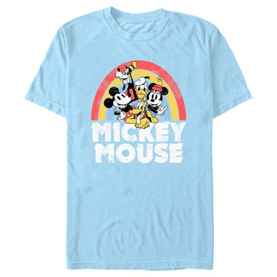 Men's Mickey & Friends Distressed Rainbow Friends T-shirt - Light 
