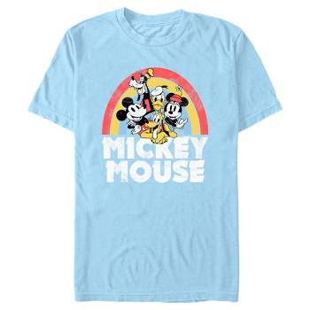 Men's Mickey & Friends Distressed Rainbow Friends T-Shirt