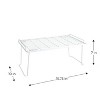 LunaLulinlk Folding Metal Kitchen Pantry Organization Wire Shelf, White - 4 of 4
