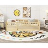 Floor Bed with High Fence and Door For Kids, Safe Montessori Design Bed with Guardrails,, Bed with Pine Wood Construction-Baofuwish - 3 of 4