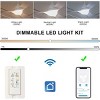 54 Inch Smart Ceiling Fans with Light 3 ABS Blades Bedroom Large Ceiling Fans with Quiet Reversible DC Motor APP & Remote Control Dimmable Led Light - 3 of 4
