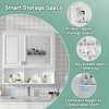 Sapphtopaz Modern Wall Mounted Bathroom Cabinet with Doors & Mirror Medicine Cabinet with Adjustable Shelf Over The Toilet Storage Cabinet - 4 of 4
