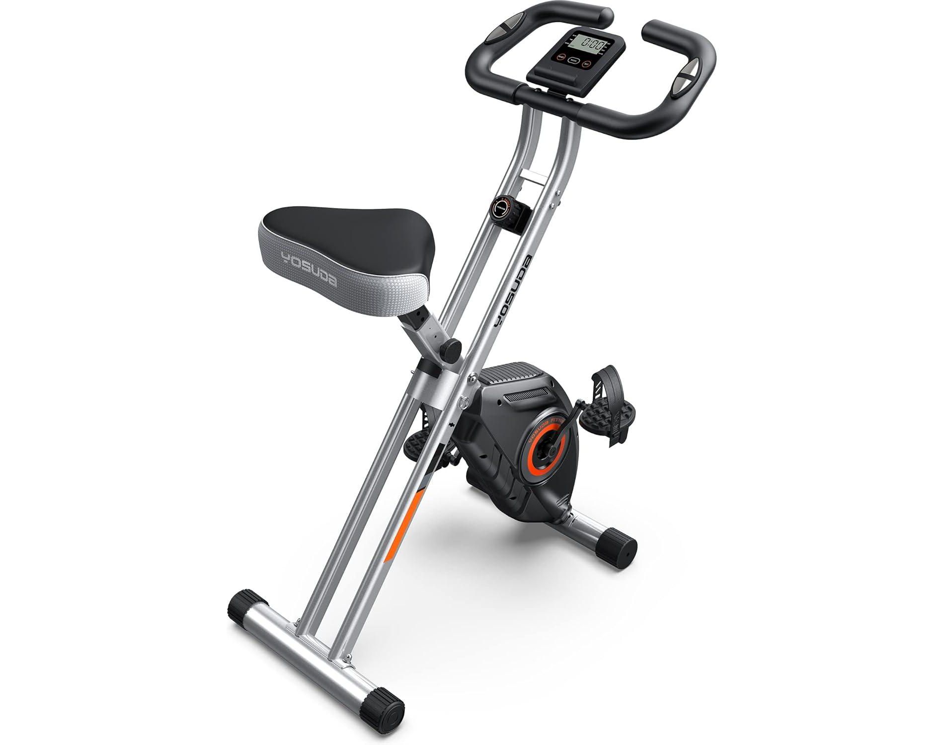 YOSUDA Folding Exercise Bike - Foldable Stationary Bike for Home Gym Workout