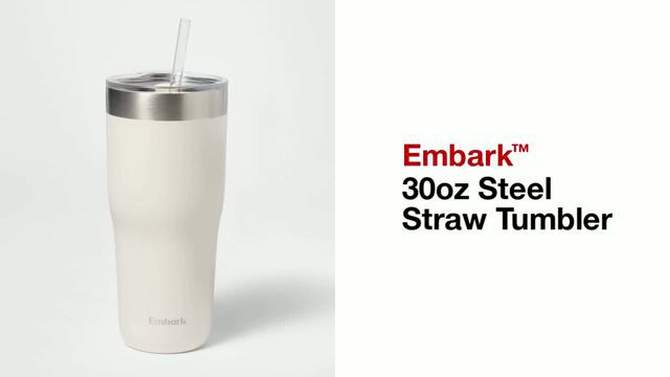 30oz Steel Straw Tumbler - Embark™, 2 of 7, play video