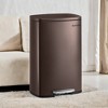 13 Gal (50 L) Trash Can, Stainless Steel Kitchen Garbage Can, Soft Close, Step-On Pedal, Removable Inner Bucket - 2 of 3