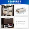 5 Star Super Deals Stackable Slidable Closet Organizer - 6pc Ventilated White Plastic Bins for Closet Organization - 2 of 4