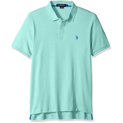 U.s. Polo Assn. Men's Short Sleeve Interlock Polo Shirt Jade Green