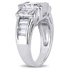 EVERLY JEWELRY | Sterling Silver W/ 6x4-8x6mm Emerald Cut Crystal & 4x2mm Baguette Shape Crystal 3.65 CT - 2 of 4