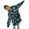 Dog Man All-Over Character Print Long Sleeve Boy’s Blue Oversized Wearable Hoodie Blanket - 2 of 3