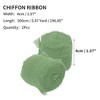 Unique Bargains Ribbon for Crafts Wrapping Christmas Decorative Polyester 196.85"x1.57" 2 Pcs - 2 of 4