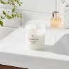 Milky Glass Wooden Wick Rainwater Lily Jar Candle 8oz - Threshold™ - 2 of 3