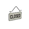 Small White and Black Enamel Open/Closed Wall Sign on Metal Hanger - Foreside Home & Garden - 2 of 4