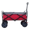 VisioGear Outdoor Serving Carts, Portable Folding Beach Wagons with Wheels, 150L Collapsible Outdoor Carts Foldable, Red, 36.61"*20.94"*39.17" - 4 of 4