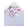 Paper Junkie 50 Pack Lavender A7 Envelopes with Floral Liner, for Thank You Cards, Invitations, 5.2 x 7.2 in - 4 of 4