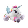 Northlight 42" Soft and Plush White Sitting Winged Unicorn  with Rainbow Mane Stuffed Figure - image 3 of 3