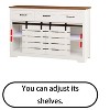 53" Sideboard Buffet Cabinet, Entryway Coffee Bar Cabinet with 3 Drawers & Sliding Barn Doors, Wooden Floor Cupboard Cabinet, Media Console Table - 4 of 4