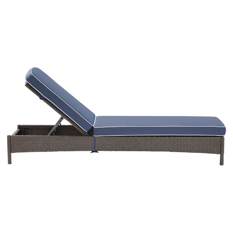 Palm Harbor Outdoor Wicker Chaise Lounge - Weathered Gray - Crosley, 3 of 11
