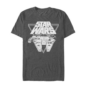 Men's Star Wars The Last Jedi Millennium Falcon Triangle T-Shirt - 1 of 4